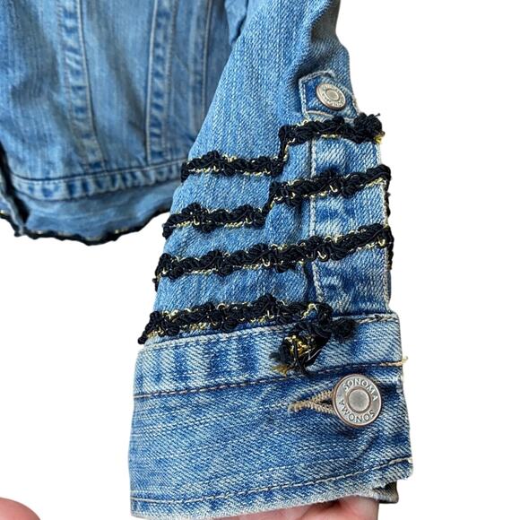 Sonoma Upcycled Lace Up Back Craft Jean Jacket - Picture 9 of 16